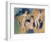 Three Bathers at the Beach, 1913-20-Ernst Ludwig Kirchner-Framed Giclee Print