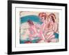 Three Bathers by Stones (Drei Badende an Steinen)-Ernst Ludwig Kirchner-Framed Giclee Print