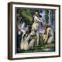 Three Bathers-Paul Cézanne-Framed Giclee Print