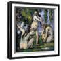 Three Bathers-Paul Cézanne-Framed Giclee Print