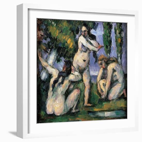 Three Bathers-Paul Cézanne-Framed Giclee Print