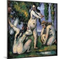 Three Bathers-Paul Cézanne-Mounted Giclee Print