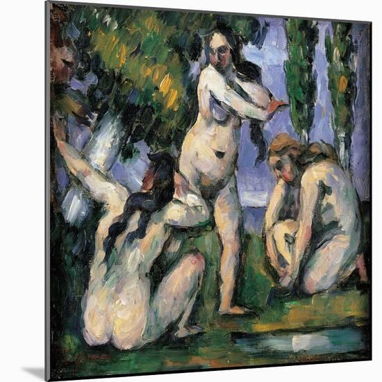 Three Bathers-Paul Cézanne-Mounted Giclee Print