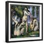 Three Bathers-Paul Cézanne-Framed Giclee Print