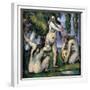 Three Bathers-Paul Cézanne-Framed Giclee Print