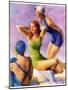 "Three Bathing Beauties,"July 8, 1933-John LaGatta-Mounted Premium Giclee Print