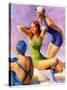 "Three Bathing Beauties,"July 8, 1933-John LaGatta-Stretched Canvas