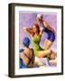 "Three Bathing Beauties,"July 8, 1933-John LaGatta-Framed Giclee Print