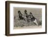 Three Bathing Beauties Relaxing by the Sea at Cayeux-Sur-Mer, France-null-Framed Photographic Print