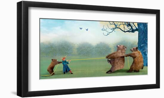 Three Bears Tug of War-Nancy Tillman-Framed Art Print