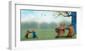 Three Bears Tug of War-Nancy Tillman-Framed Art Print