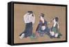 Three Beauties, circa 1790-Kitagawa Utamaro-Framed Stretched Canvas