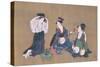 Three Beauties, circa 1790-Kitagawa Utamaro-Stretched Canvas