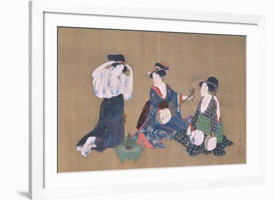 Three Beauties, circa 1790-Kitagawa Utamaro-Framed Giclee Print