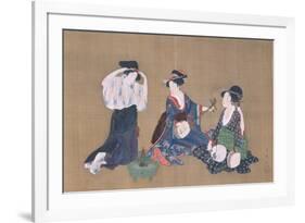 Three Beauties, circa 1790-Kitagawa Utamaro-Framed Giclee Print