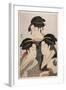 Three Beauties of the Present Day (Toji San Biji)-Kitagawa Utamaro-Framed Giclee Print