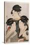 Three Beauties of the Present Day (Toji San Biji)-Kitagawa Utamaro-Stretched Canvas