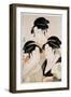 Three Beautifuls of Our Time. Japanese Print, Style Ukiyo-E, C.1794 (Print)-Kitagawa Utamaro-Framed Giclee Print