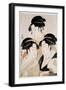 Three Beautifuls of Our Time. Japanese Print, Style Ukiyo-E, C.1794 (Print)-Kitagawa Utamaro-Framed Giclee Print