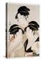 Three Beautifuls of Our Time. Japanese Print, Style Ukiyo-E, C.1794 (Print)-Kitagawa Utamaro-Stretched Canvas