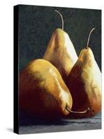 Three Big Pears-Helen J. Vaughn-Stretched Canvas