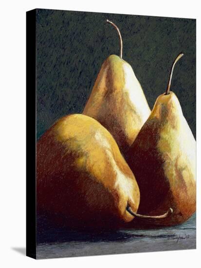 Three Big Pears-Helen J. Vaughn-Stretched Canvas