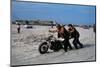 Three Bikers Take the Sand Off their Chromium-Plated Motorbikes-Mario de Biasi-Mounted Photographic Print