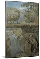 Three Billy Goats Gruff, 1908 watercolor on paper-Gerhard Peter Frantz Vilhelm Munthe-Mounted Giclee Print