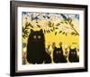 Three Black Cats-Maud Lewis-Framed Art Print