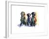 Three Black Labs, 2015-John Keeling-Framed Giclee Print