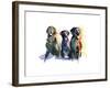 Three Black Labs, 2015-John Keeling-Framed Giclee Print