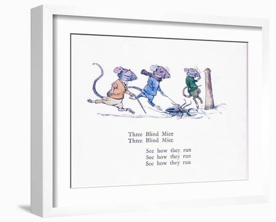 Three Blind Mice, Three Blind Mice, See How They Run-Walton Corbould-Framed Giclee Print
