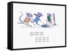 Three Blind Mice, Three Blind Mice, See How They Run-Walton Corbould-Framed Stretched Canvas