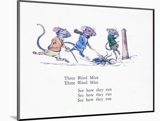 Three Blind Mice, Three Blind Mice, See How They Run-Walton Corbould-Mounted Giclee Print
