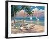 Three Boats on Beach-Tan Chun-Framed Art Print