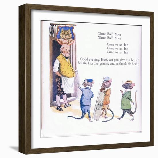 Three Bold Mice, Three Bold Mice, Come to an Inn-Walton Corbould-Framed Giclee Print