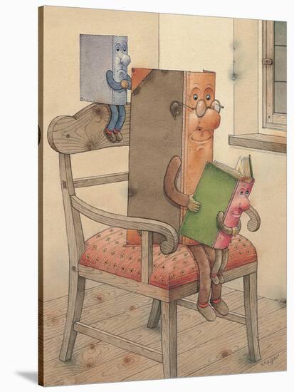 Three Books, 2003-Kestutis Kasparavicius-Stretched Canvas