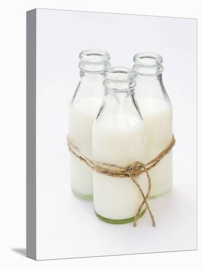 Three Bottles of Cream Tied with Kitchen String-Sandra Eckhardt-Stretched Canvas