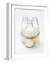 Three Bottles of Cream Tied with Kitchen String-Sandra Eckhardt-Framed Photographic Print