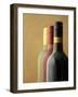 Three Bottles of Wine: Red Wine, Rose Wine and White Wine-Ian Garlick-Framed Photographic Print