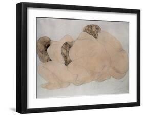 Three Boulders-Auguste Rodin-Framed Giclee Print