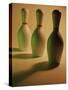 Three Bowling Pins in a Line-null-Stretched Canvas