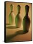 Three Bowling Pins in a Line-null-Framed Stretched Canvas