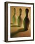 Three Bowling Pins in a Line-null-Framed Photographic Print