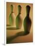 Three Bowling Pins in a Line-null-Framed Photographic Print