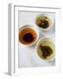 Three Bowls of Different Types of Tea-Véronique Leplat-Framed Photographic Print