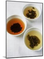 Three Bowls of Different Types of Tea-Véronique Leplat-Mounted Photographic Print