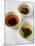 Three Bowls of Different Types of Tea-Véronique Leplat-Mounted Photographic Print