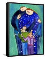 Three Boys and a Girl Family Big Diva-Wyanne-Framed Stretched Canvas