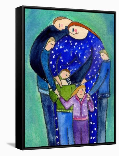 Three Boys and a Girl Family Big Diva-Wyanne-Framed Stretched Canvas